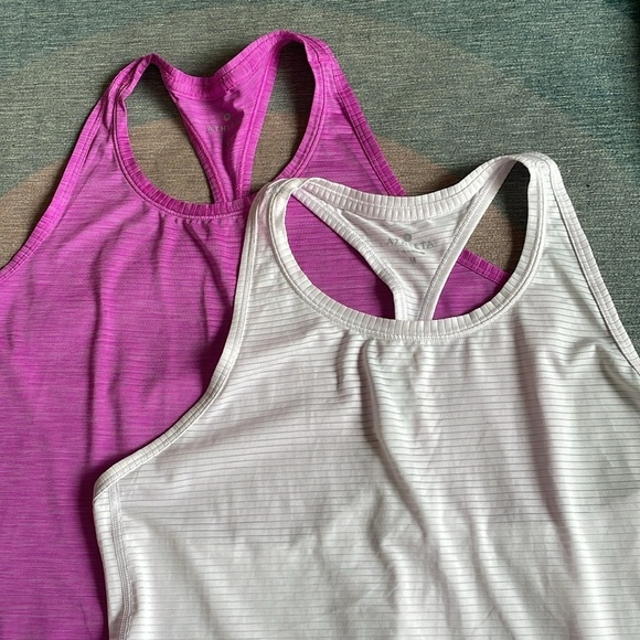 (2) Athleta High Neck Chi Women's Racerback Tank Top - Picture 2 of 15